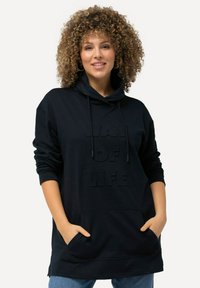 Ulla Popken 3D-PRÄGUNG OVERSIZED STEHKRAGEN LANGARM - Felpa
