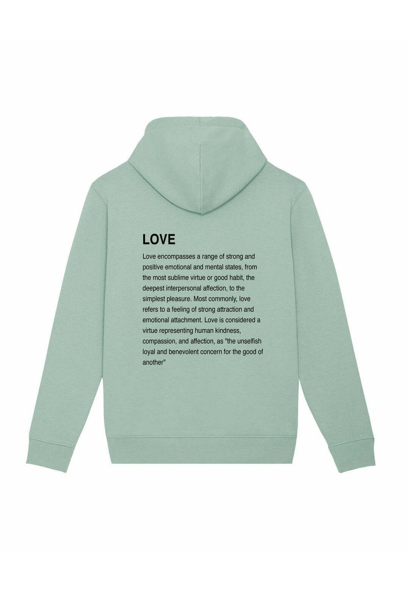 Mira Paris LOVE DEFINITION BACK PRINT UNISEX Luvtröja light green