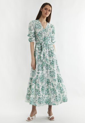 MIDI  - Freizeitkleid - floral leaf cotton