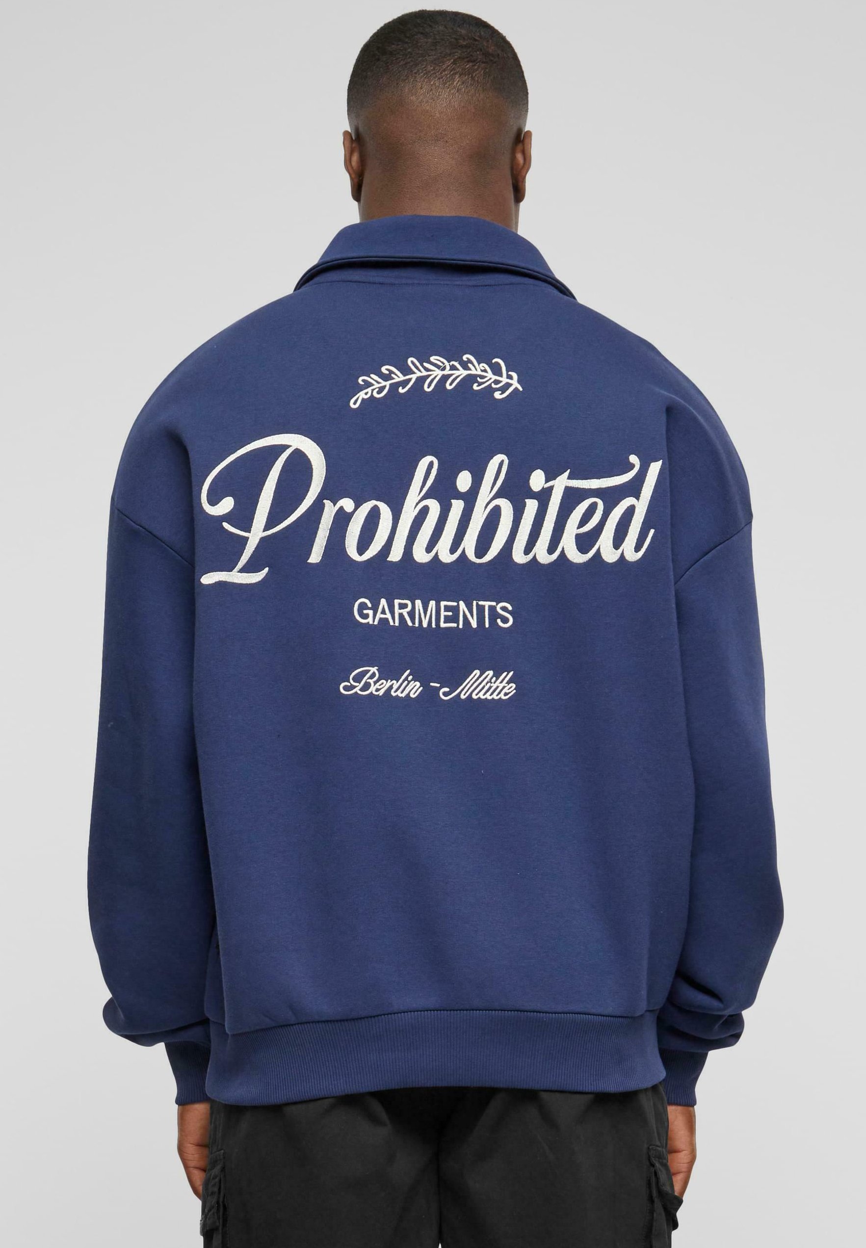 PROHIBITED GARMENT HALF-ZIP - Sudadera con cremallera - navy/azul