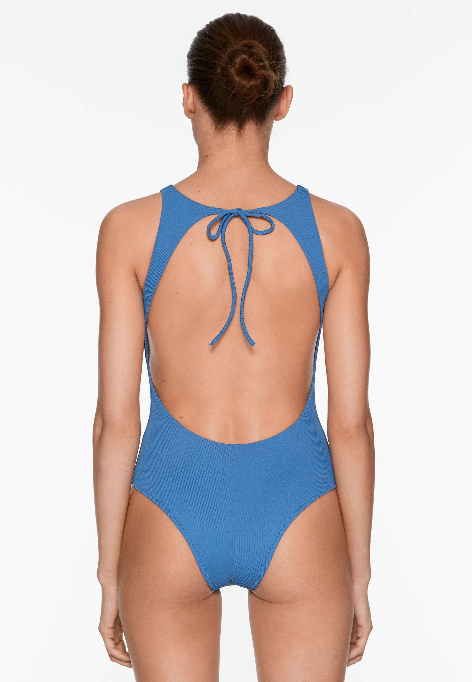 Maillot De Bain 2 Pièces Oysho - Noir à Fleurs, Haut Triangle Et Bas Brésilien, Taille M