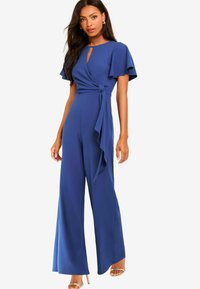 Lipsy FLUTTER SLEEVE TIE SIDE WIDE LEG - REGULAR FIT - Haalari - blue