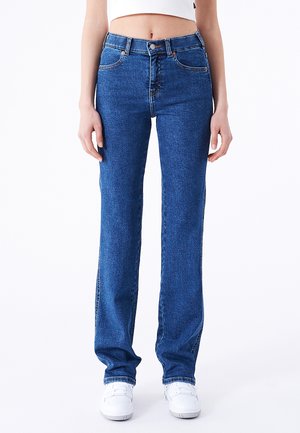 Straight leg jeans - cape dark plain