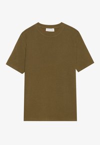 BASIC RIB T-SHIRT - Lihtne T-särk - dark olive