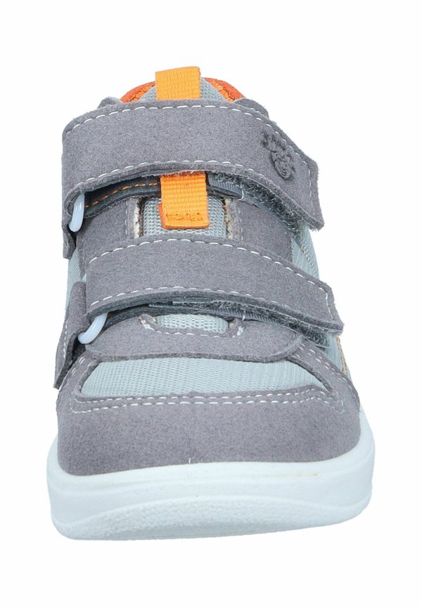 Lauflernschuh – hellgrau graphit orange