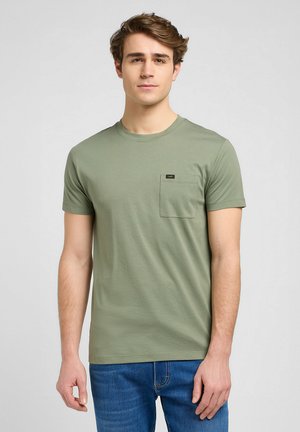 Lee SHORT SLEEVE ULTIMATE POCKET - T-Shirt basic - olive stone