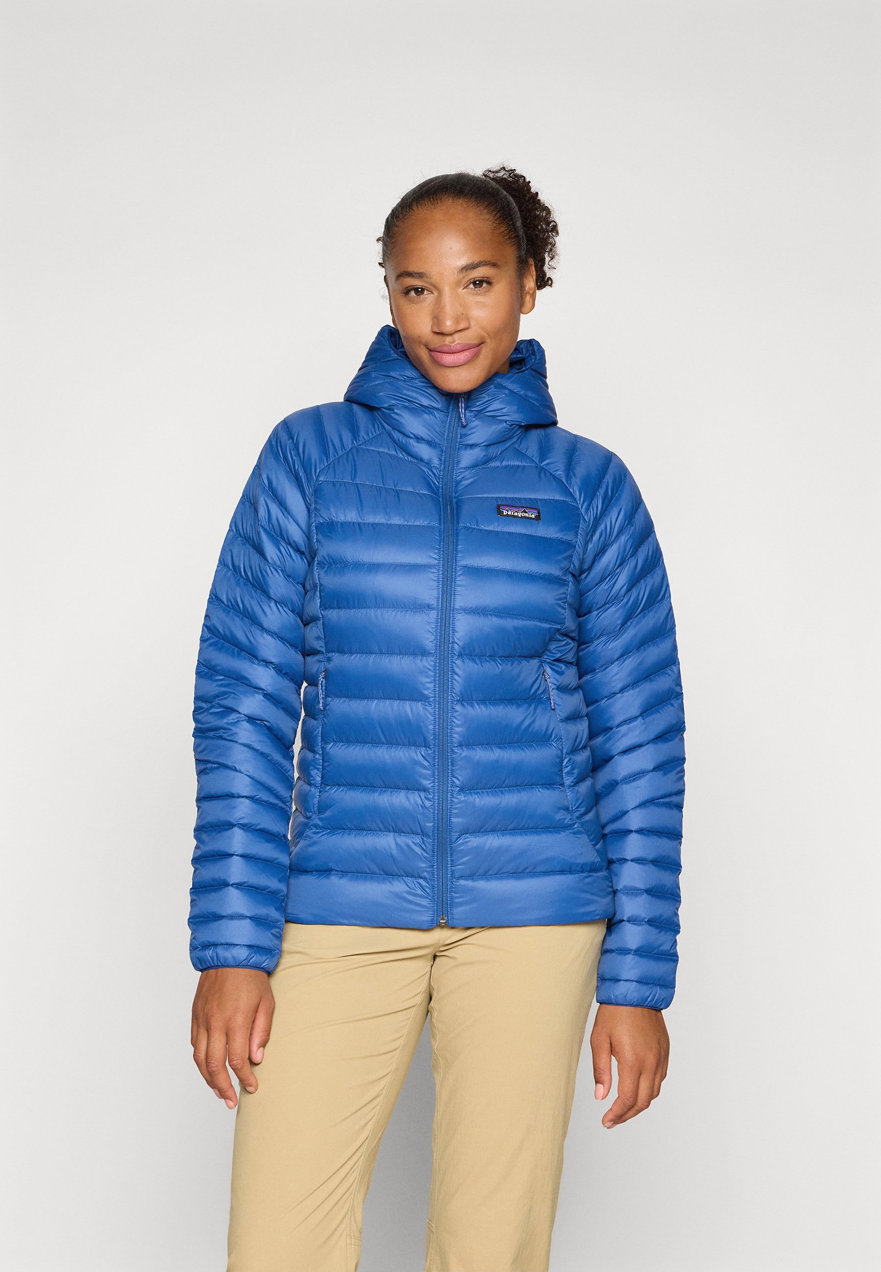Patagonia SWEATER HOODY - Down jacket - clement blue/light blue 