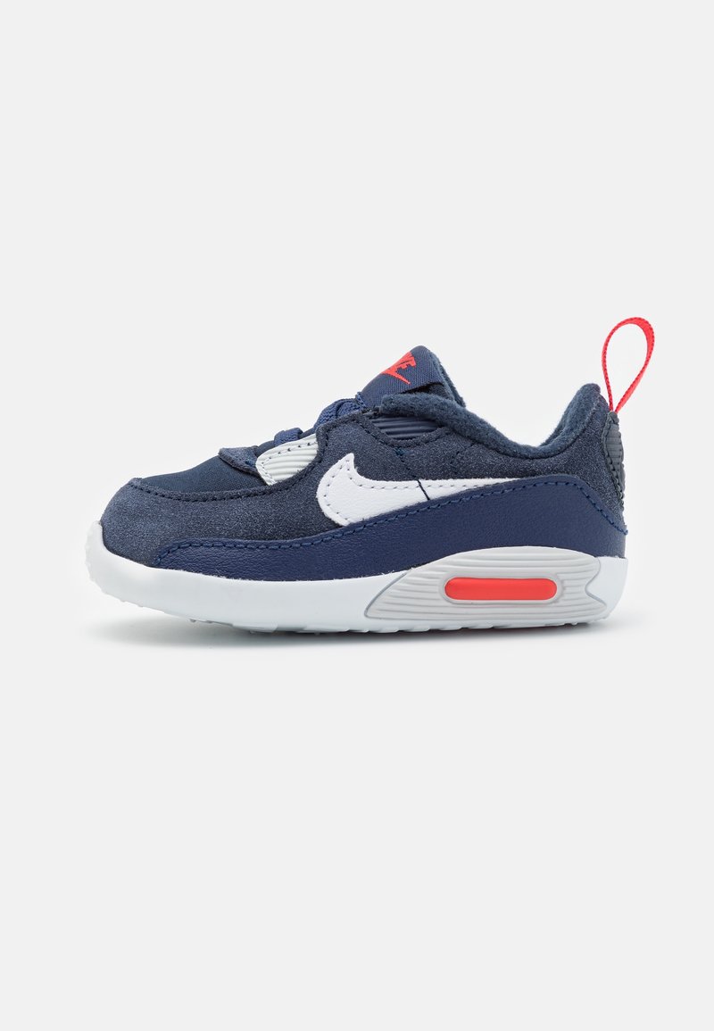 Nike Sportswear NIKE MAX 90 CRIB QS - Chaussons pour bébé - obsidian/white/midnight navy/track red/photon dust