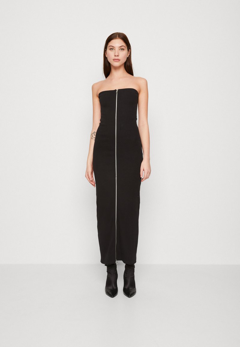 Weekday CRUE ZIP TUBE DRESS Maxi dress black Zalando.de