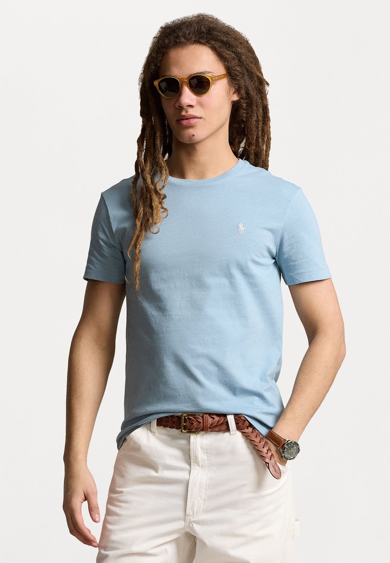 Polo Ralph Lauren CUSTOM SLIM FIT JERSEY CREWNECK T-SHIRT - Paprasti marškinėliai - vessel blue