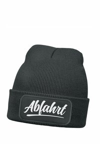 MoonWorks MIT PATCH SKIFAHREN SPRUCH  - Beanie - dunkelgrau