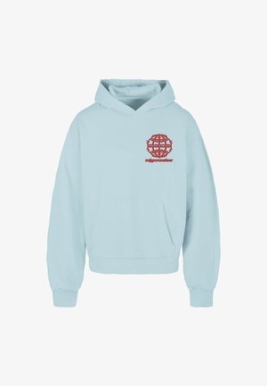 HEAVY HOODY - GLOBAL FLAME - Pulover s kapuco - oceanblue