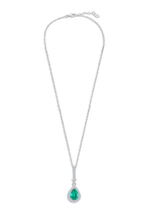 Collier - silberfarben grün