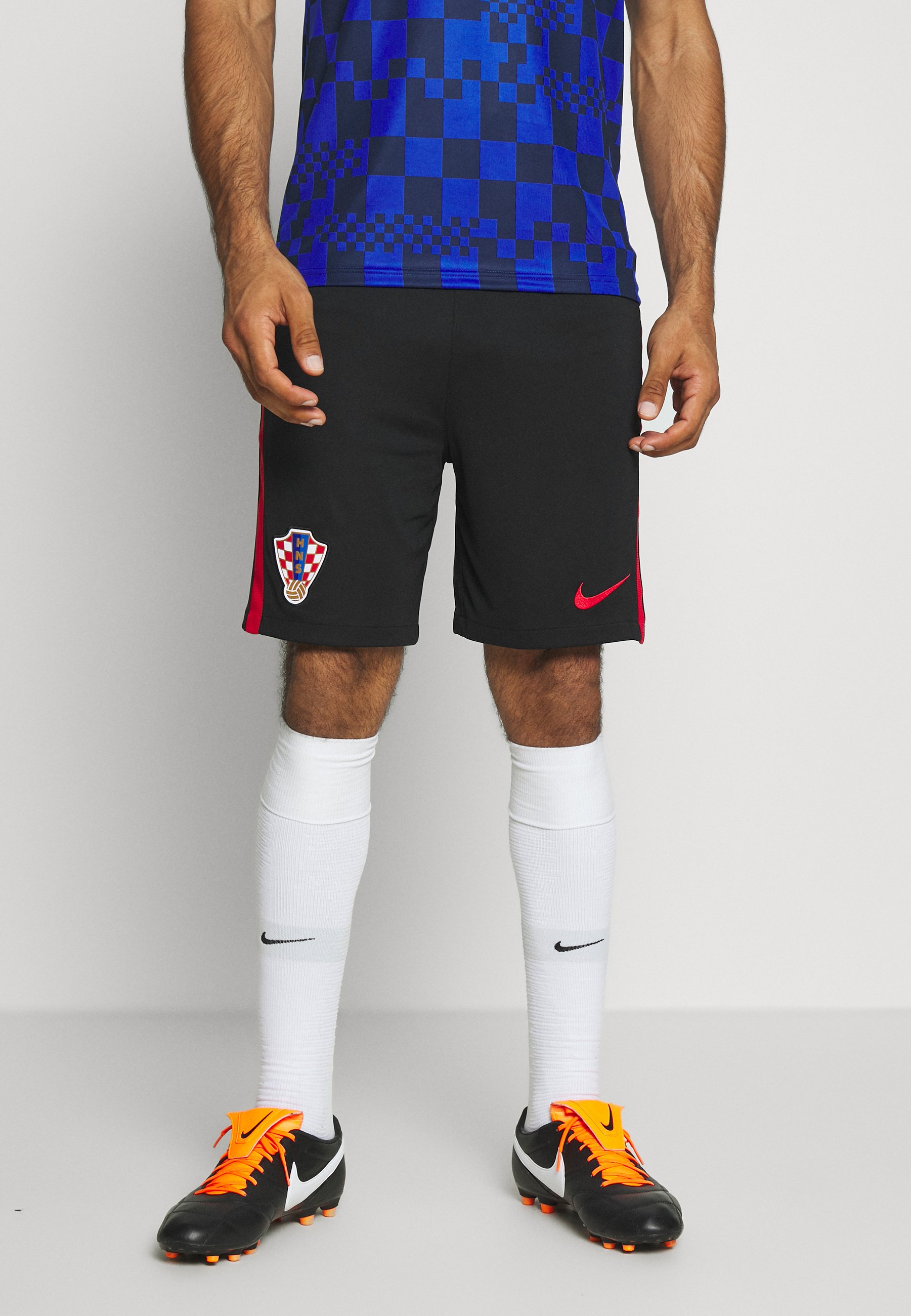 Nike Performance KROATIEN CRO SHORT - Pantaloncini sportivi -  black/university red/nero - Zalando.it