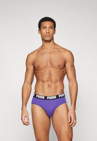 Puma MEN EVERYDAY BRIEFS 2 PACK - Chilot - violet/black