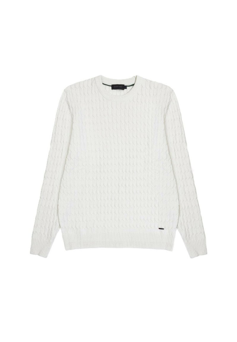 Gianni Lupo CHENILLE CABLE  - Maglione - bianco