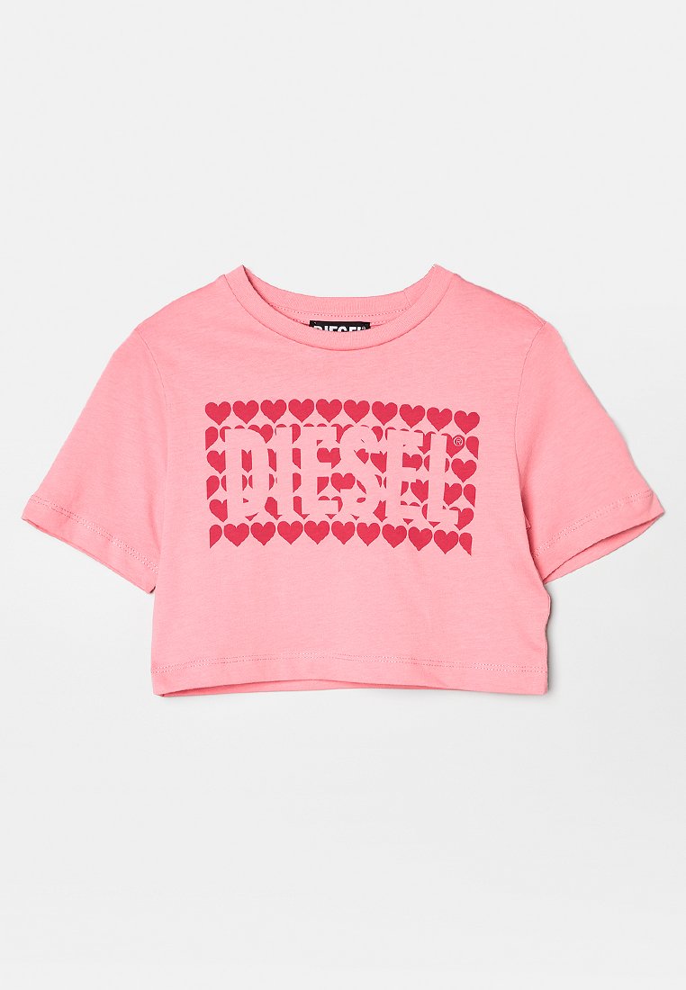 Diesel T-shirt print donkerroze Diesel T-shirt print donkerroze