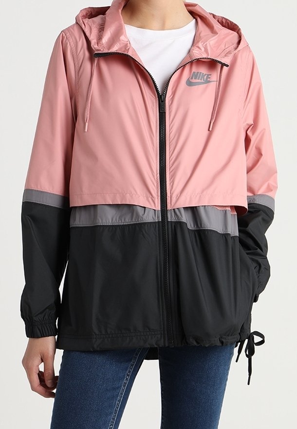 pink and black nike jacket windbreaker