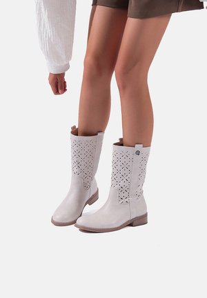 Cowboy- / Bikerboots - beige