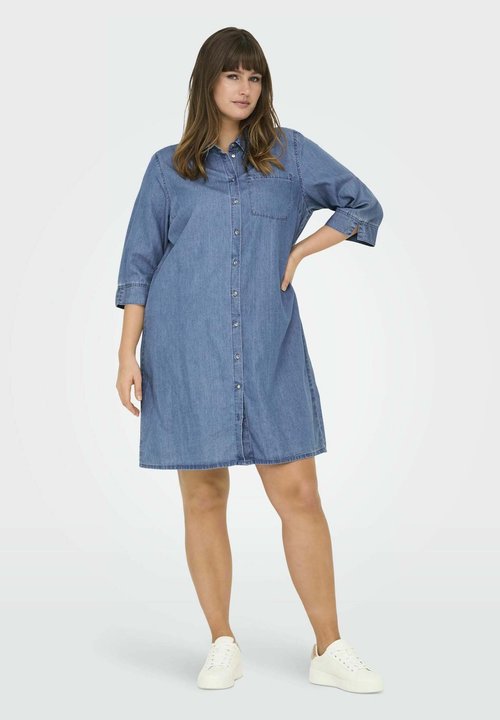 VERO MODA Vmsila LS Short Dress Mix Ga Curve Noos Vestito di Jeans Donna