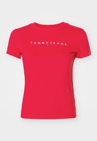 SLIM LINEAR TEE - Triko s potiskem - red hot
