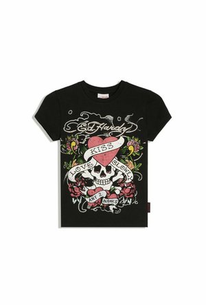 Bershka, ED HARDY TSHIRT - T-shirt print - black