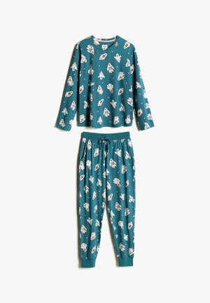 Chelsea Peers, HALLOWEEN GHOST PRINT SET - Pyjama - teal