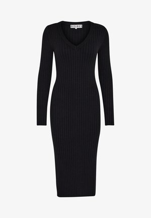 Desires DEAMABEL V-NECK DRESS - Vabalt langev kleit - black