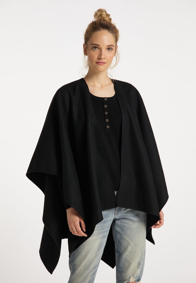 Damen Leichte Jacken | DreiMaster DREIMASTER BATUTTA Cape schwarz - KL50382 Damen Leichte Jacken | DreiMaster DREIMASTER BATUTTA Cape schwarz - KL50382