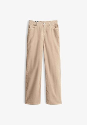 OPUS, HIGH RISE WIDE LEG - Stoffhose - beige