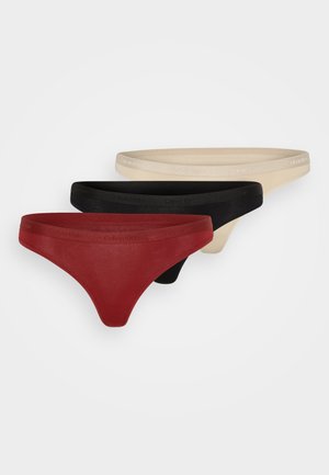 MODERN LOGO HOLIDAYTHONG 3 PACK - Tanga - black/cocoon/syrah