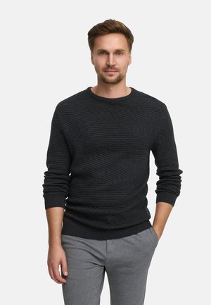CREW NECK - Strikkegenser - charcoal mix
