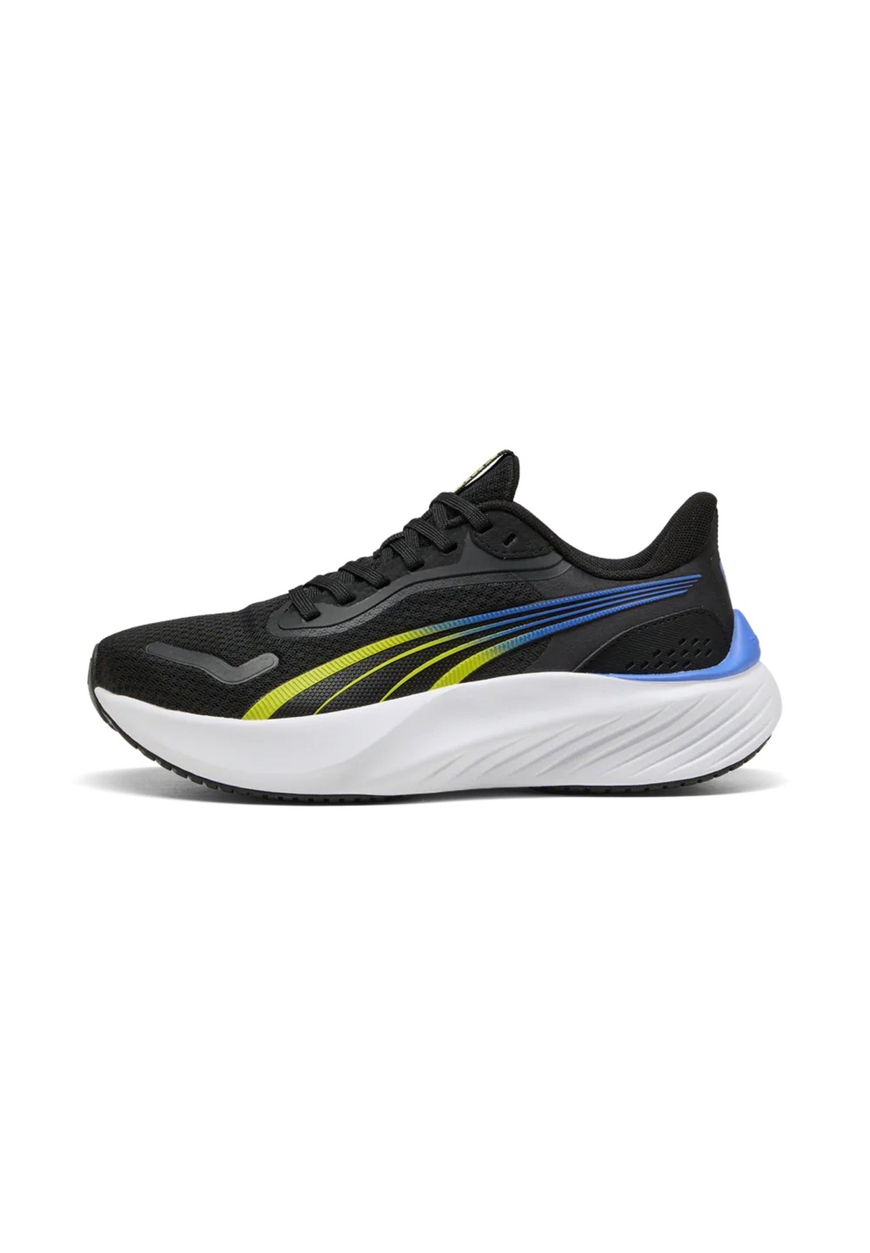 PUMA POUNCE LITE JR KIDS INDOOR TRAINERS 401512 11 BLACK-LIME SAPPHIRE UNISEX - Trainers - black-lime smash-sapphire