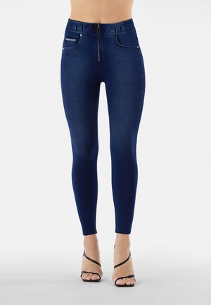 SLIM VITA MEDIA CON ZIP A VISTA - Leggings - denim scuro