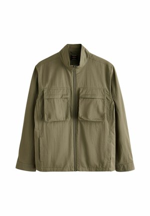 REGULAR FIT - BLUFF POCKET FUNNEL NECK  - Chaqueta de entretiempo - khaki green