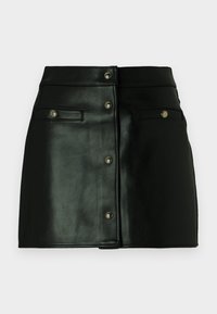 JIVTA - Jupe en cuir - noir