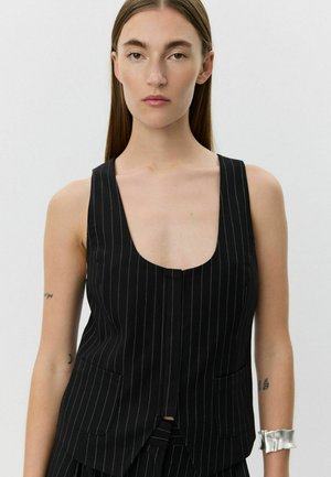 YOKOSW  - Vestă - white black striped