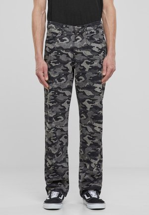 Urban Classics LASER CAMO - Straight leg jeans - blacklasercamo
