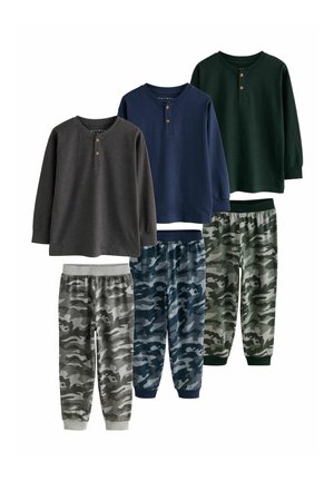 Next, LONG SLEEVE PYJAMAS 3 PACK SET - Pyjama - green grey blue camo