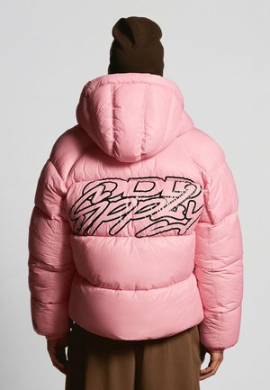 Bershka PUFFER  - Zimska jakna - light pink