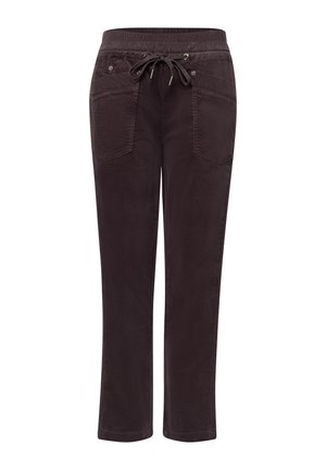 Street One, SLIM LEG CORDHOSE IM LOOSE FIT - Broek - ruby vine