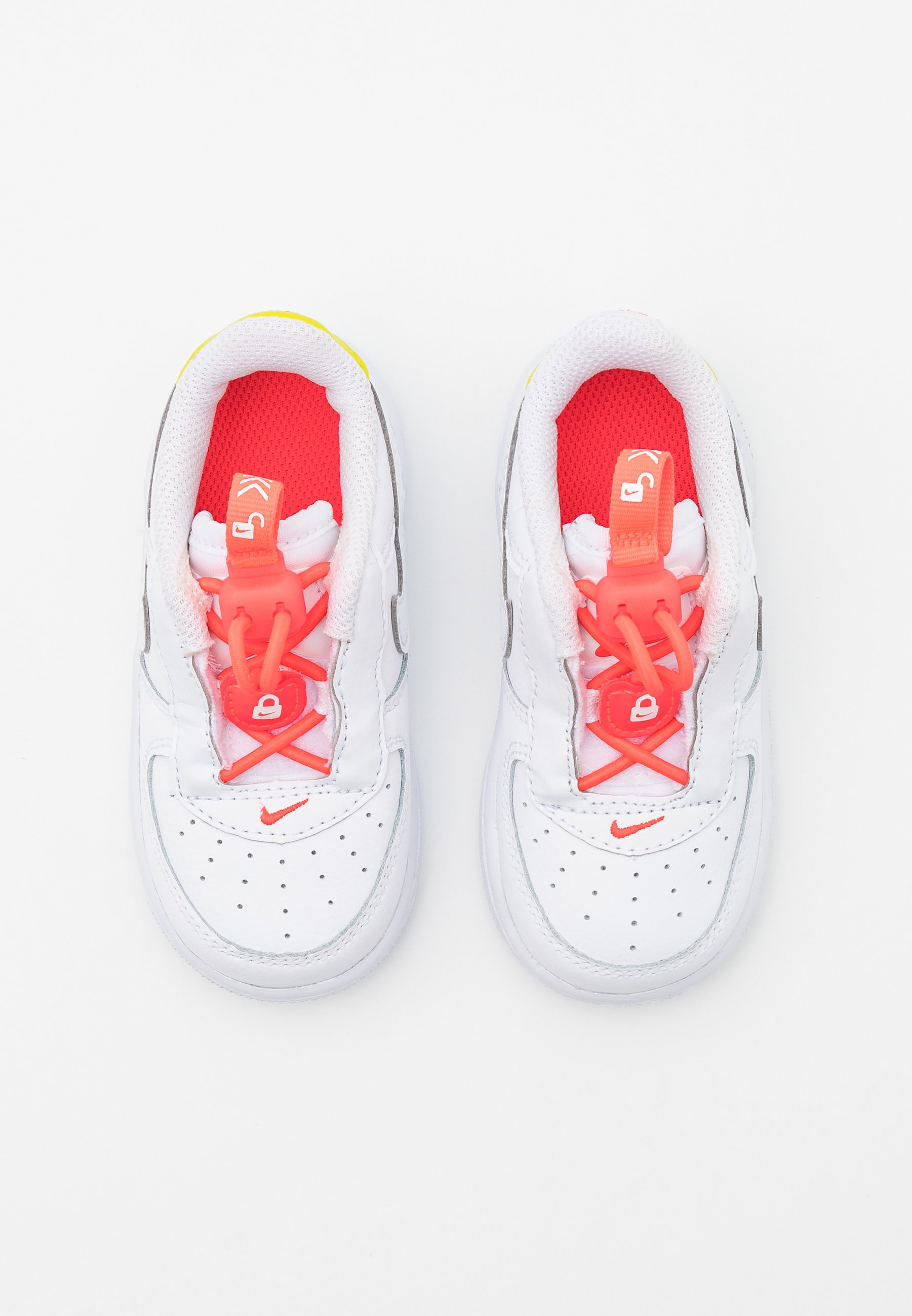 Nike Sportswear FORCE 1 TOGGLE UNISEX - Baskets basses - white/bright  crimson/high voltage/blanc - ZALANDO.FR
