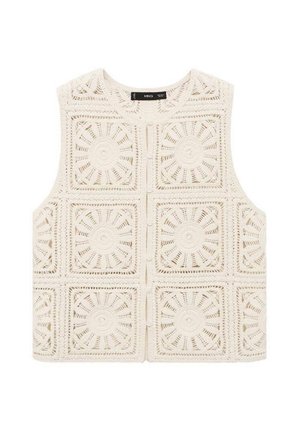 Mango Waistcoat - ecru