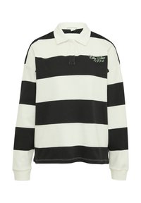 MIT BLOCKSTREIFEN - Poloshirt - schwarz