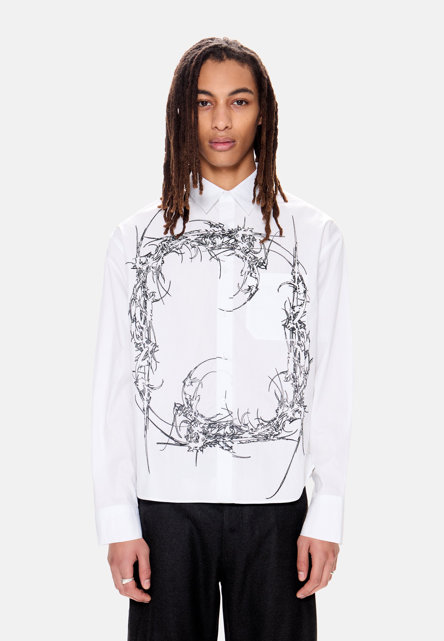 Jaded London EMBROIDERED BOX SHIRT - Shirt - white - Zalando.co.uk