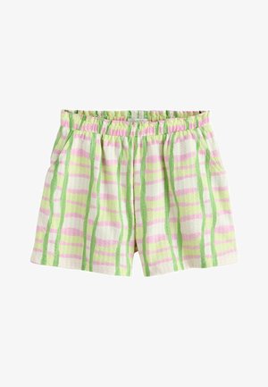 Next, REGULAR FIT - TEXTURED SHORTS . - Shorts - green pink check