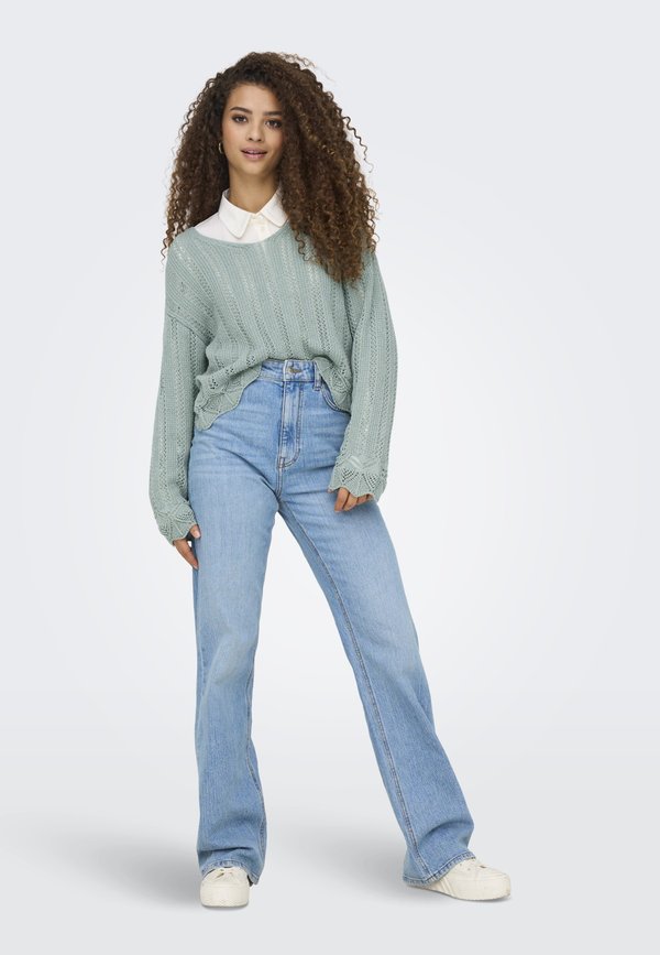 ONLELBA LIFE V-NECK - Jumper - gray mist2