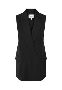 YAS YASLOUI WAISTCOAT - Strukirani kaput - black