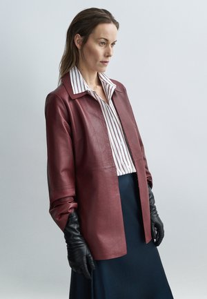 ALLEYS - Δερμάτινο μπουφάν - cabernet