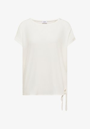 Cecil, BLOUSE WITH ROUND NECK AND KNOT DETAIL - T-Shirt print - vanilla white